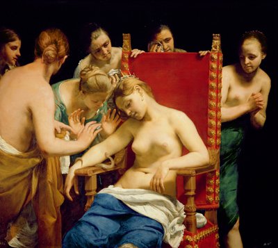 De dood van Cleopatra door Guido Cagnacci